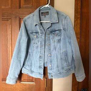 torrid Light Blue Denim Jacket with Black Label